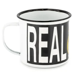JLK Merchandising, S.L. Artículos Para Bebidas*Taza Metalica 350ml Blanca Escudo Real Madrid