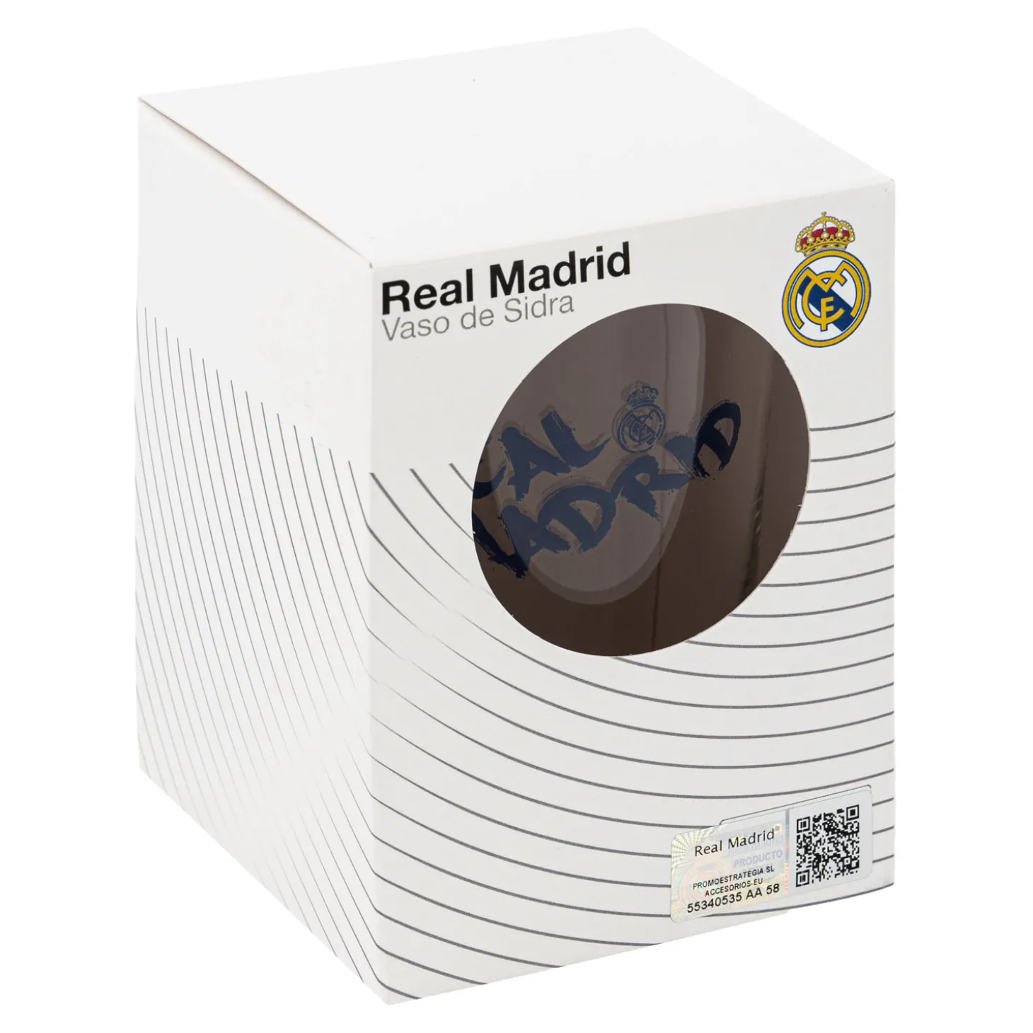 JLK Merchandising, S.L. Artículos Para Bebidas*Vaso Sidra 500ml Real Madrid